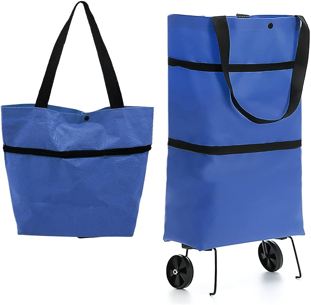 Foldable Shopping Cart – Blue