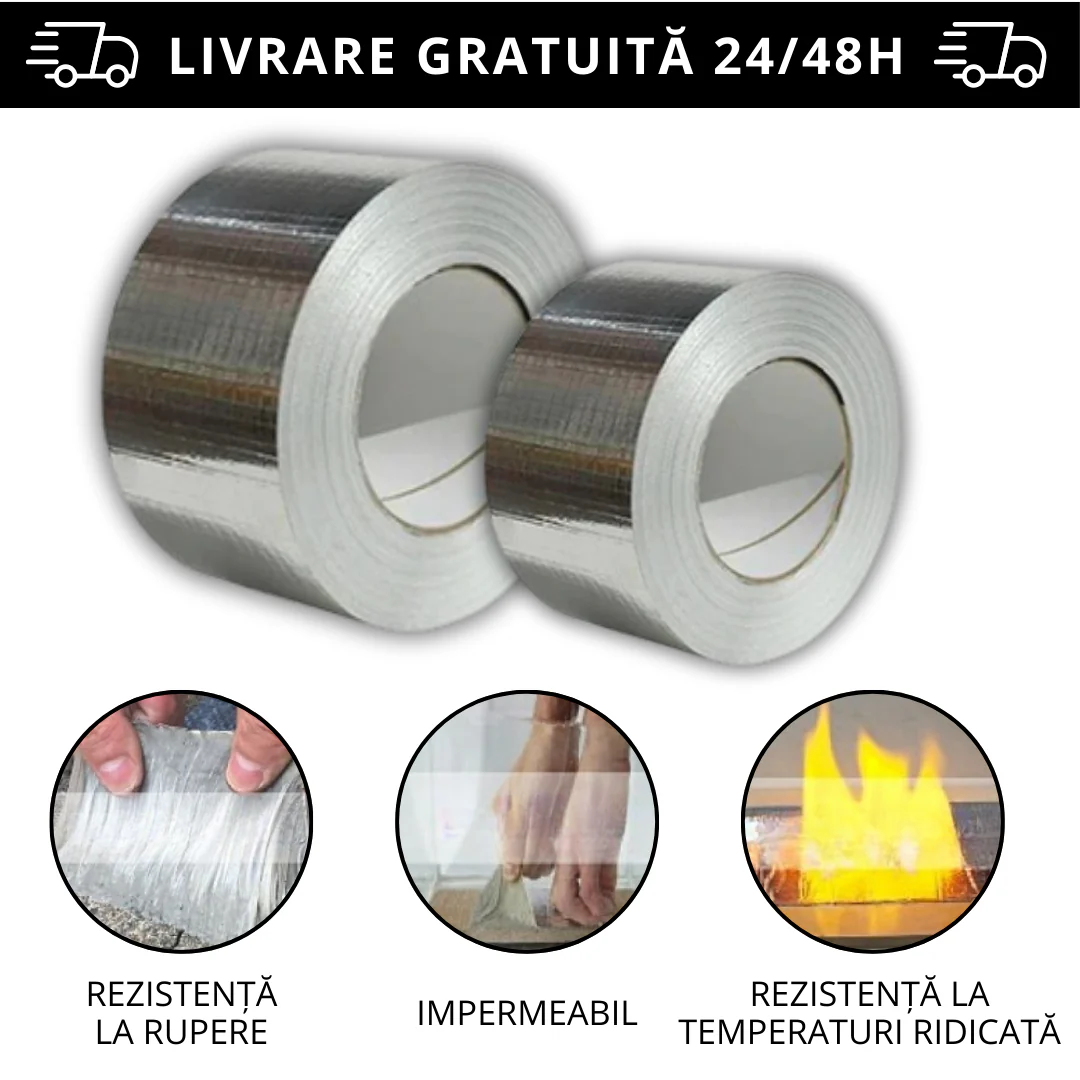 Bandă de etanșare rezistentă – Soluția rapidă pentru țevi, acoperișuri și scurgeri