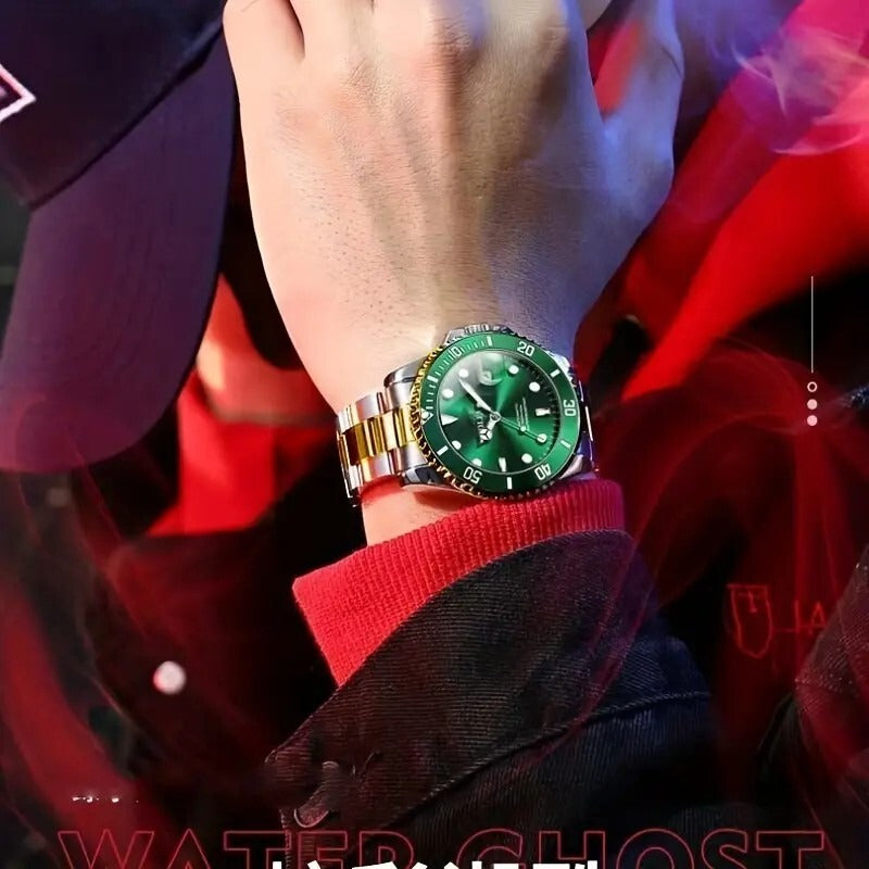 Ceas Submarin Tip Rolex- Verde Auriu
